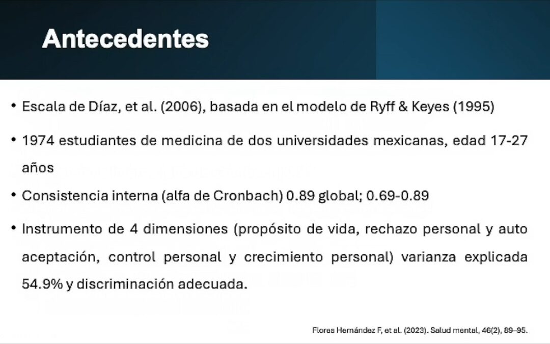 Bienestar psicológico en la licenciatura de fisioterapia